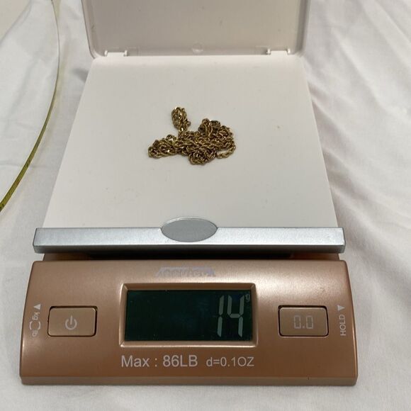 Mens Ladies 1/10th 10K Yellow Gold  Rope Chain Necklace 30" Length - Picture 9 of 10